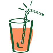 A glass of juice