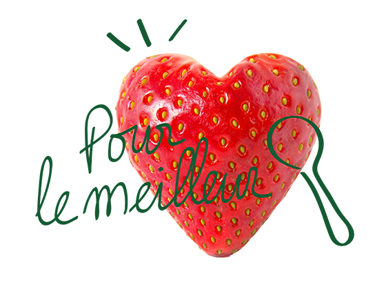 Une fraise en forme de cœur